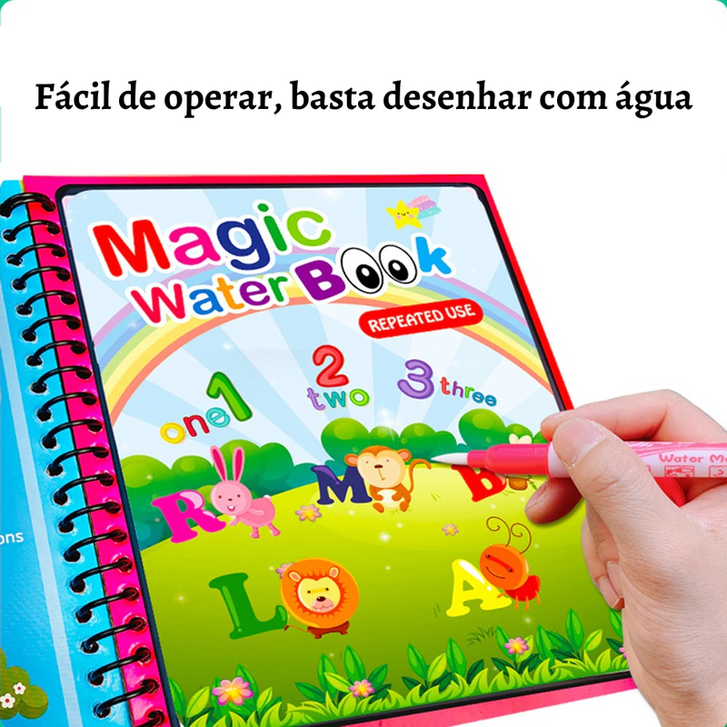 Livro de desenho de água mágica, livro de pintura de água faça-você-mesmo,  maquiagem, dinossauro, para meninas, meninos e crianças, para estudantes  para desenhar para crianças (transporte)